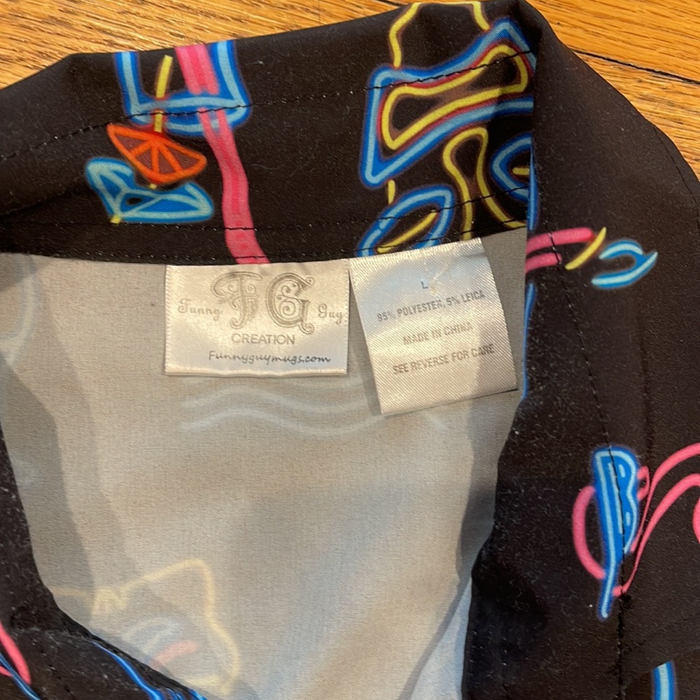 Neon Button Down Shirt - Picture 2 of 2